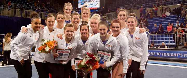 Nation's season- high team and all-around totals set in No. 2 Gator gymnastics win Friday vs WVU