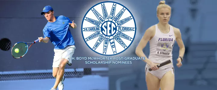 Bob van Overbeek & Agata Strausa Are Nominees for the SEC's H. Boyd McWhorter Scholar-Athlete Award