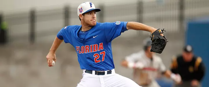 Aaron Rhodes Tosses One-Hit Shutout as No. 12 Florida Clinches Series Over Missouri, 5-0