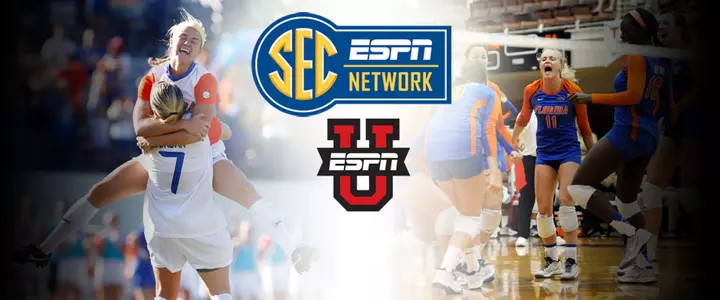 15 combined SEC Network or ESPNU appearances for Gator volleyball & soccer this fall
