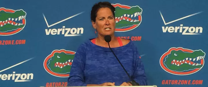 Becky Burleigh speaks at Monday's All-Sports Press Conference #Gators