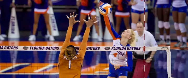 No. 3 Texas Volleyball Edges No. 11 Gators, 3-1