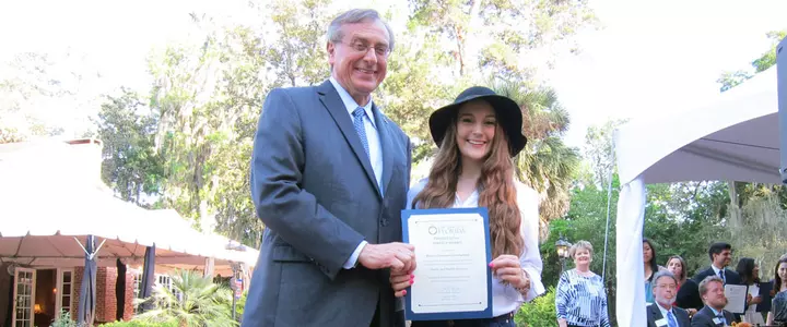 Gator gymnast Bianca Dancose-Giambattisto receives UF Presidential Service Award