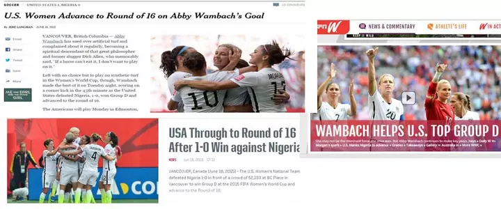 News Links: Gator Great Abby Wambach's goal gives U.S. Group D win