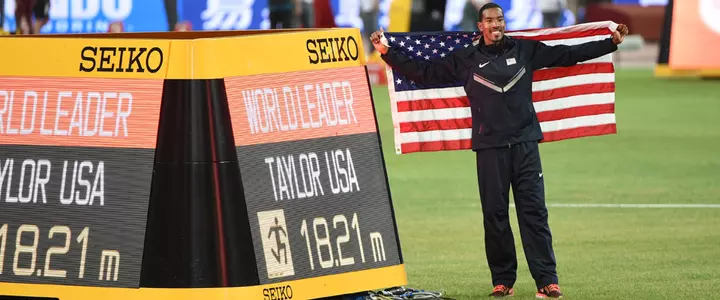 Taylor Wins Gold, Records Second-Longest Triple Jump in History at IAAF World Championships