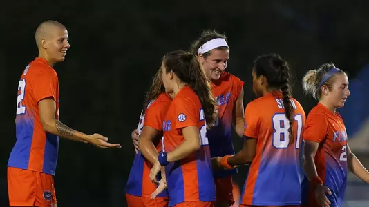 Florida goal celebration - vs Iowa State 8-19-16