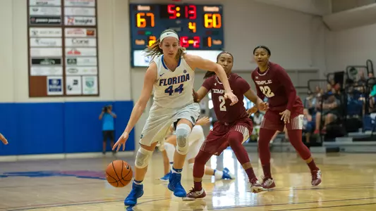 Haley Lorenzen drives to the hoop