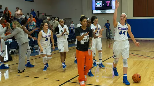 Haley Lorenzen, team, postgame happy