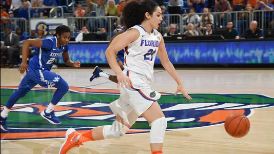 Eleanna Christinaki dribbling