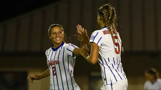 Melanie Monteagudo (#5) and Samantha Chung - at LSU 9-30-16