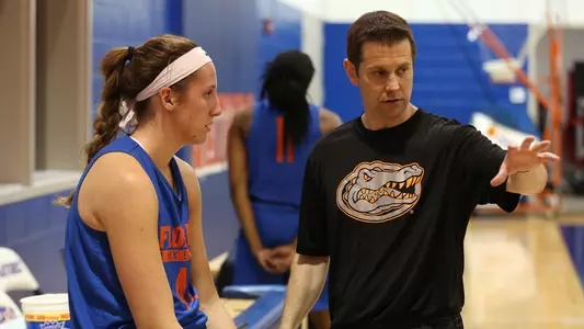Cameron Newbauer, Haley Lorenzen, practice talk