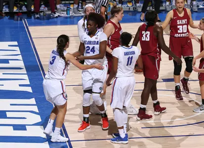Mikayla Hayes, helped up