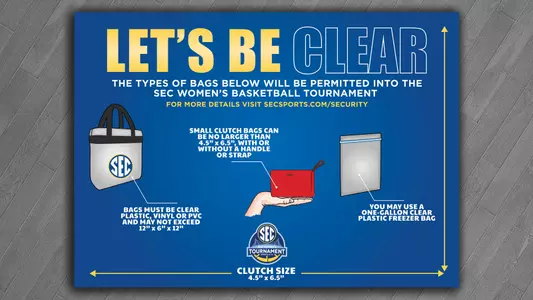 SEC Tournament Clear Bag security graphic