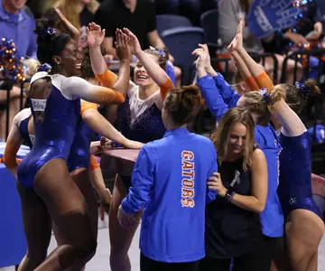 Sierra Alexander celebrates her vault - 1-12-18