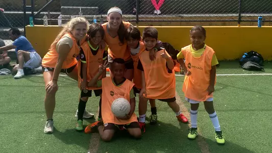 Danielle Van Liere with youth in Colombia - May 2018