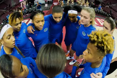 during the Gators' 63-56 loss against the Florida State Seminoles on Sunday, November 11, 2018 at the Donald L. Tucker Center in Tallahassee, FL / UAA Communications photo by Colin Abbey