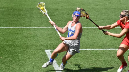 ... during the Gators' lacrosse game against the Maryland Terrapins on Saturday, February 17, 2018 in Donald R. Dizney Stadium in Gainesville, FL / UAA Communications photo by Jim Burgess