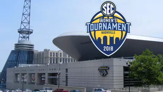 Bridgestone Arena, 2018 WB SEC Tournament logo