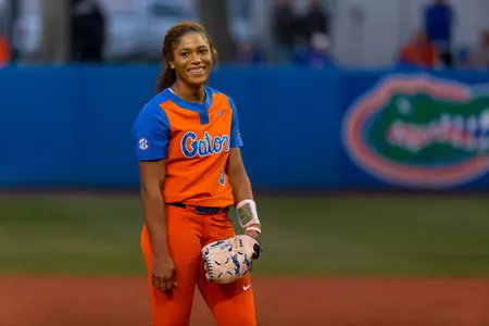 Aleshia Ocasio pitches against Kentucky March 10, 2018. Photo by Matt Pendleton