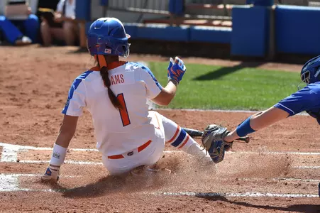 Hannah Adams scores in a game against Kentucky March 11, 2018.