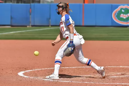 Kelly Barnhill throws against Kentucky March 11, 2018 during SEC Opening Weekend