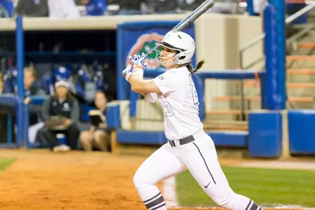 Nicole DeWitt hits during a game against Kentucky March 9, 2018
