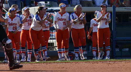 During the Gators' 6-1 win against the Aggies on Saturday, March 24, 2018 at Katie Seashole Pressly Softball Stadium in Gainesville, FL / UAA Communications photo by Kelsi Bevington
