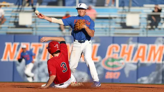 Blake Reese turns double play