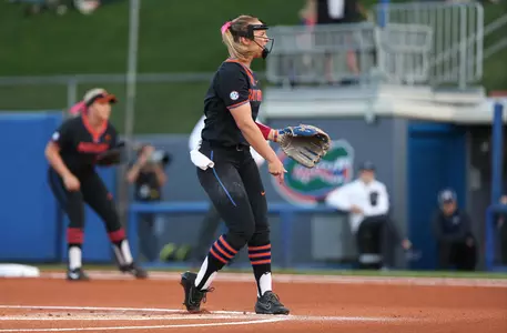 Kelly Barnhill during the Gators' 9-0 win against the UNF Ospreys on Wednesday, February 14, 2018 at Katie Seashole Pressly Softball Stadium in Gainesville, Fla. / UAA Communications photo by Allison Curry