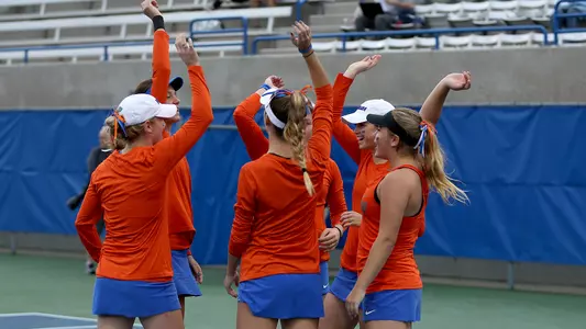 Women's tennis huddle