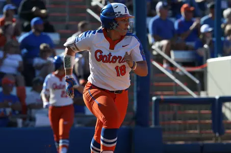 Amanda Lorenz during the Gators' 6-1 win against the Aggies on Saturday, March 24, 2018 at Katie Seashole Pressly Softball Stadium in Gainesville, FL / UAA Communications photo by Kelsi Bevington