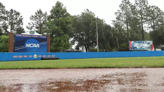 Rain delay, softball stadium, NCAA Regional