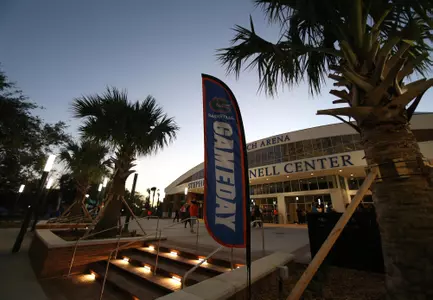 Exactech Arena, outside, evening