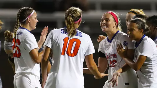Gators celebrate Parker Roberts goal - 9-26-19