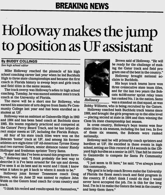 Gainesville Sun - Mike Holloway Hiring