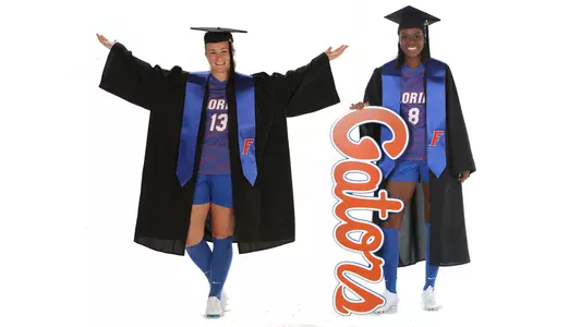 Alyssa Howell and Carina Baltrip-Reyes - 2019 fall soccer graduates