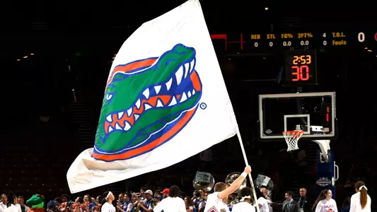 Gator flag at 2019 Southeastern Conference women's basketball tournament