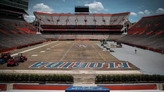 Re-sodding Begins at Spurrier/Florida Field
