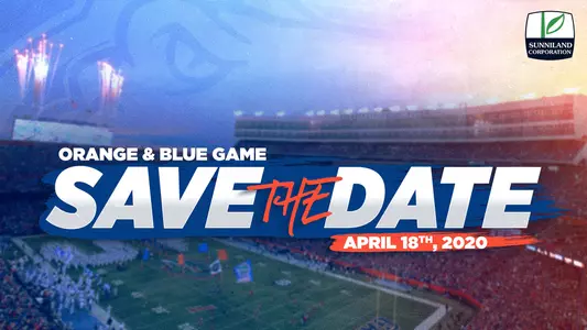 Orange & Blue Game - Save the Date - April 18, 2020 - Presented by Sunniland