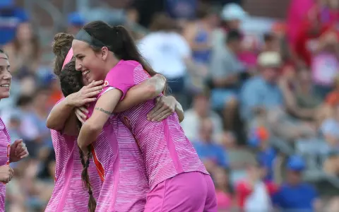 Laney Steed celebrates goal versus Kentucky - 2019
