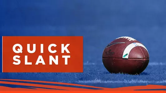 Quick Slant title card with football