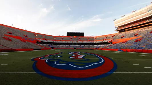 Ben Hill Griffin Stadium, Steve Spurrier - Florida Field, facing south endzone at sunrise