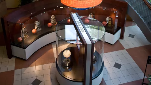 Basketball Practice Facility - Trophies in Rotunda