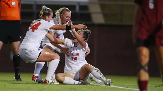 Madison Alexander goal celebration - vs South Carolina 211028