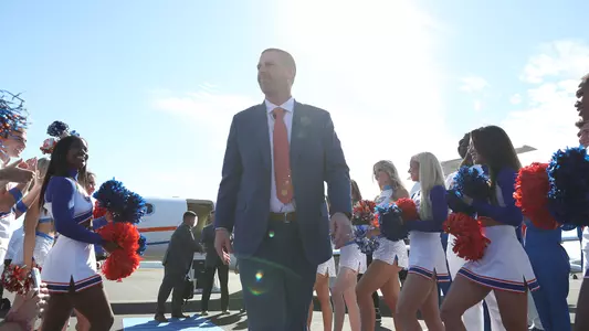 Billy Navier arrives at the airport