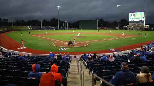 Florida Ballpark opening night seen from stands behind home plate