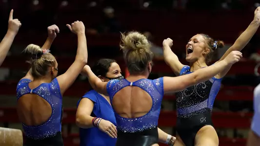 Savannah Schoenherr - balance beam celebration 210305
