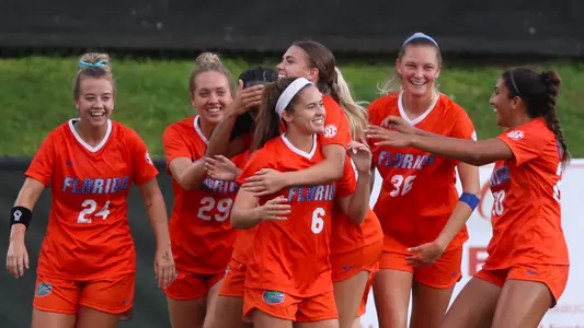 Kit Loferski celebrates goal at Florida State 210902