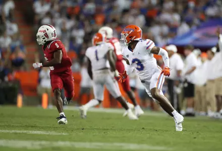 during the Gators' game against the FAU Owls on Saturday, September 4, 2021 at Ben Hill Griffin Stadium in Gainesville, Fla. / UAA Communications photo by Isabella Marley