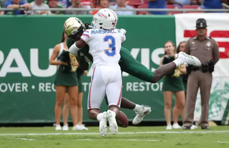during the Gators' game against the USF Bulls on Saturday, September 11, 2021 at Raymond James Stadium in Tampa, Fla. / UAA Communications photo by Isabella Marley